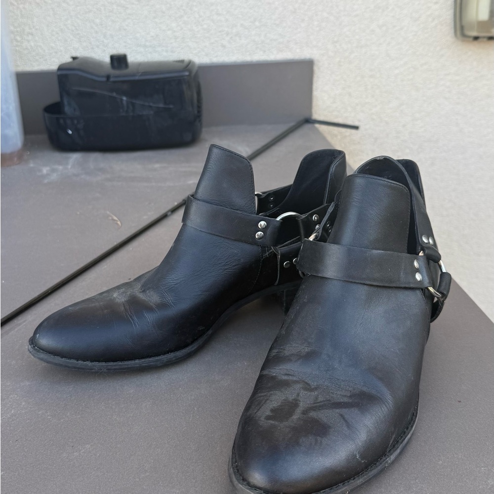 Women’s Black Leather Ankle Boots